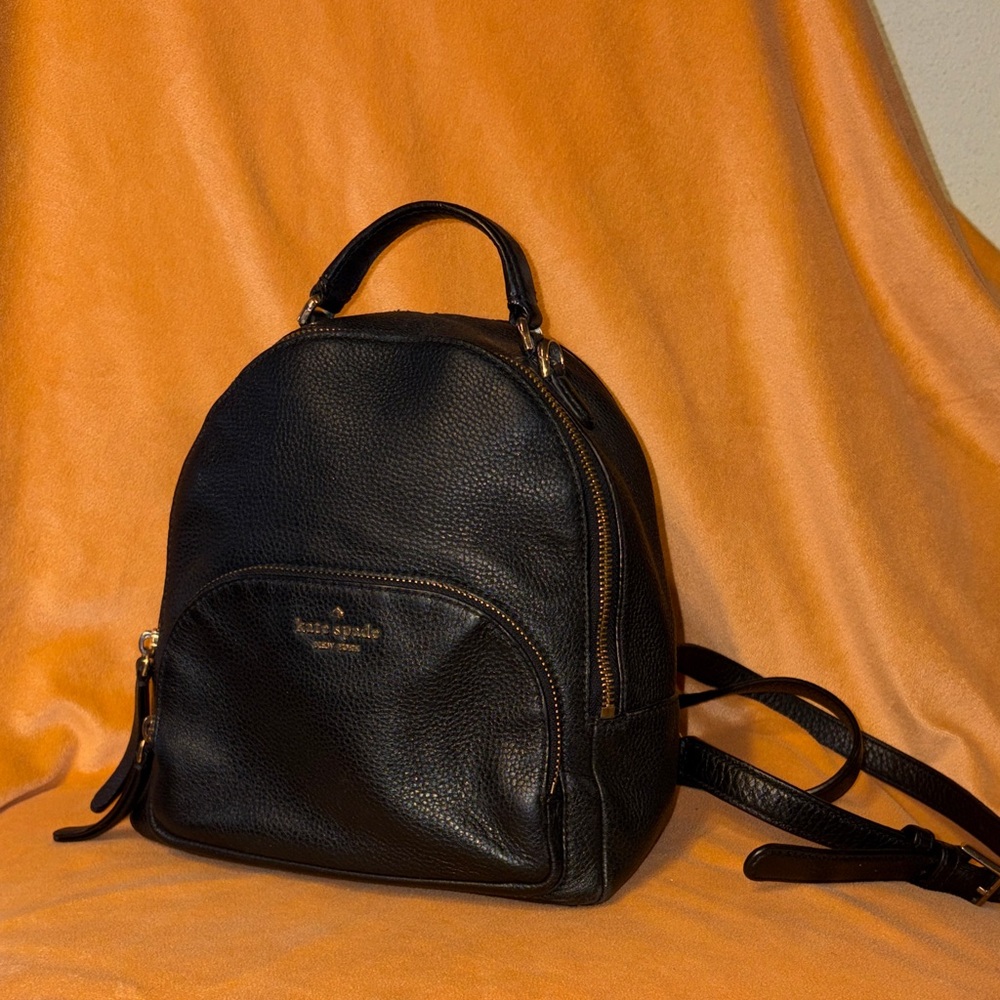 Kate Spade ♠️ Black Pebbled Leather Backpack